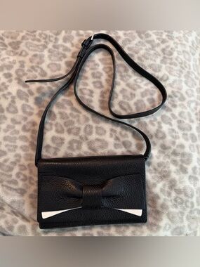 Kate Spade New York Eden Lane Jacinda Crossbody Bag Black Bow Leather